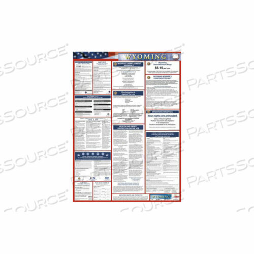 OEM#: LLP-WYLABOR LAW ПЛАКАТ - WYOMING от National Marker Company