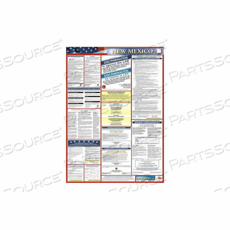 OEM#: LLPS-NMLABOR ПЛАКАТ ПО ЗАКОНУ - НЬЮ-МЕКСИКО - ИСПАНСКИЙ от National Marker Company
