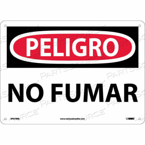 OEM#: SPD79RBSPANISH PLASTIC SIGN - PELIGRO NO FUMAR by National Marker Company