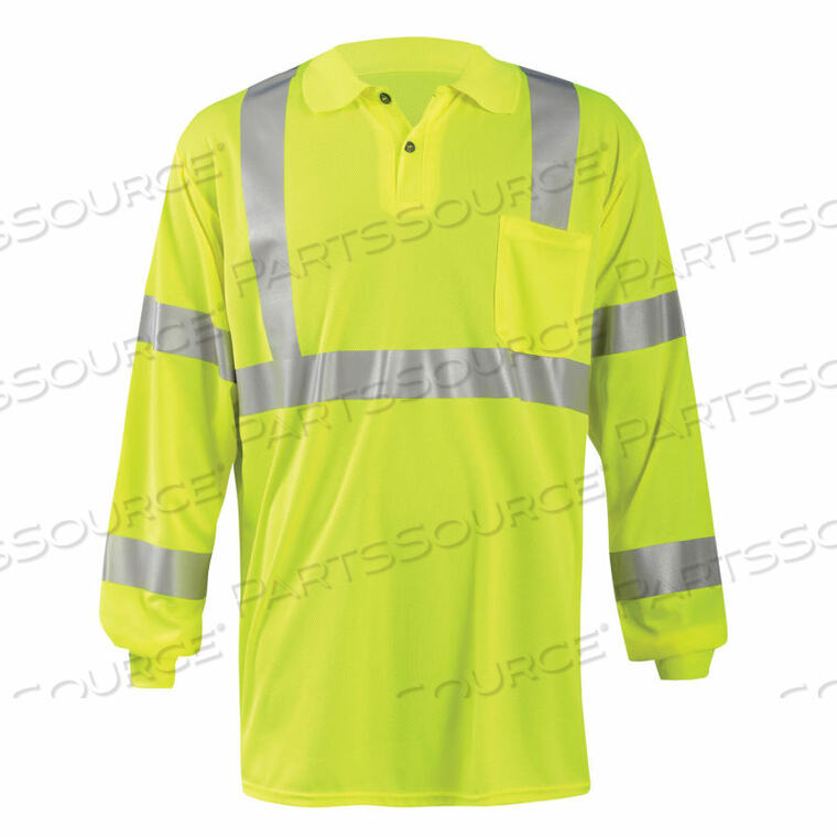 OEM#: LUX-LSPP3B-YLBIRDSEYE ПОЛО, ОТВОДЯЩАЯ ВЛАГУ И ОХЛАЖДАЮЩАЯ, ДЛИННЫЙ РУКАВ, КЛАСС 3, ЖЕЛТЫЙ, M от Occunomix