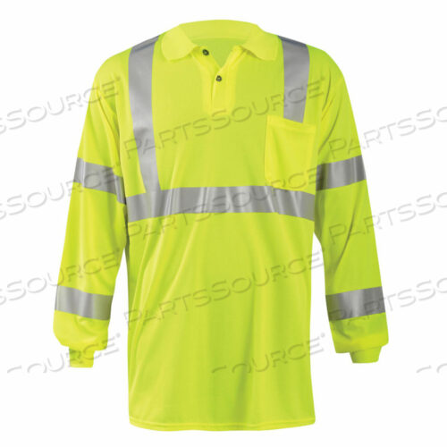 OEM#: LUX-LSPP3B-YSBIRDSEYE ПОЛО, ВЛАГООТВОДЯЩАЯ И ОХЛАЖДАЮЩАЯ, ДЛИННЫЙ РУКАВ, КЛАСС 3, ЖЕЛТАЯ, S от Occunomix