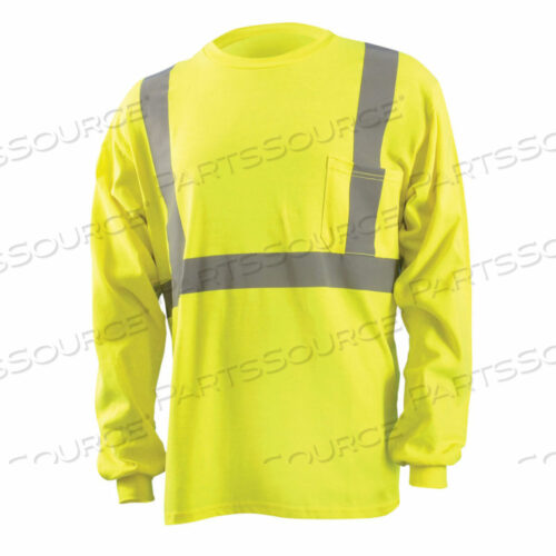 OEM#: LUX-LST2/FR-Y4XКЛАССИЧЕСКАЯ ОГНЕУПОРНАЯ ФУТБОЛКА С ДЛИННЫМ РУКАВОМ, КЛАСС 2, СВЕТЛО-ЖЕЛТАЯ, 4XL от Occunomix