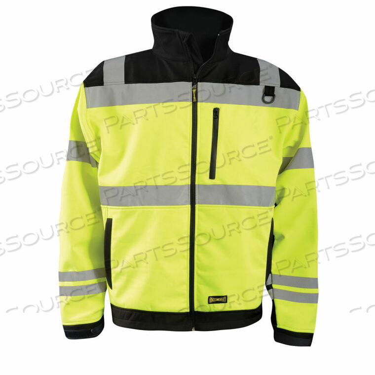 OEM#: LUX-M6JKT-Y5XКУРТКА SOFT SHELL СВЕТОДИОДНОЙ ЗАЩИТЫ, КЛАСС 3, ТИП R, ЧЕРНО-ЖЕЛТАЯ, 5X от Occunomix