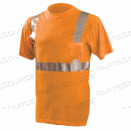 OEM#: LUX-SSETP2-OMCLASSIC STANDARD ВЛАГООТВОДЯЩАЯ ФУТБОЛКА С КАРМАНОМ, КЛАСС 2, ANSI, СВЕТЛО-ОРАНЖЕВЫЙ, размер M от Occunomix