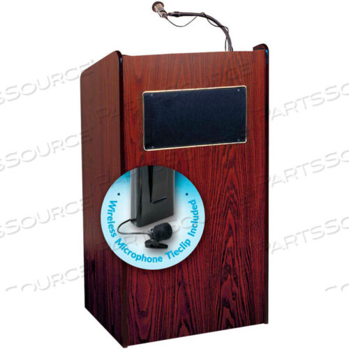 OEM#: 6010-MY/LWM-6OKLAHOMA SOUND ARISTOCRAT SOUND PODIUM / LECTERN W / WIRELESS TIECLAP / ПЛЕЧЕВОЙ МИКРОФОН, КРАСНОЕ ДЕРЕВО от National Public Seating