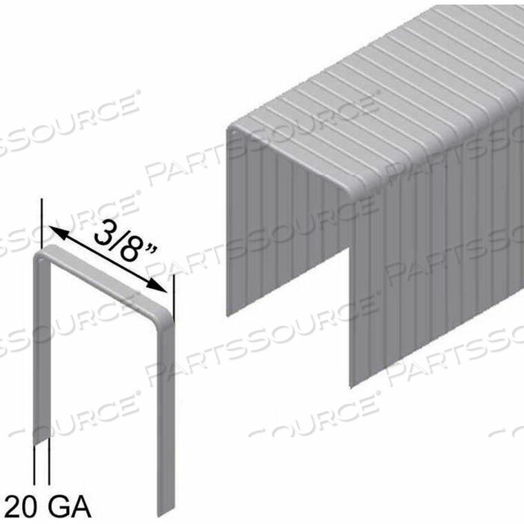 OEM#: PF08CNK-S1820 GAUGE STAPLE - 5/16 LENGTH - 3/8 CROWN - GALVANIZED STEEL - PKG OF 100000 by Prebena