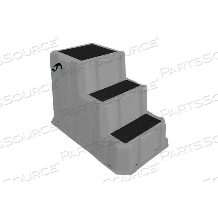OEM#: NST-3 GY3 STEP ВСТАВНАЯ ПЛАСТИКОВАЯ ПОДСТАВКА ДЛЯ СТУПЕНИ - СЕРАЯ 26Ш x 43Г x 28В от US Roto Molding
