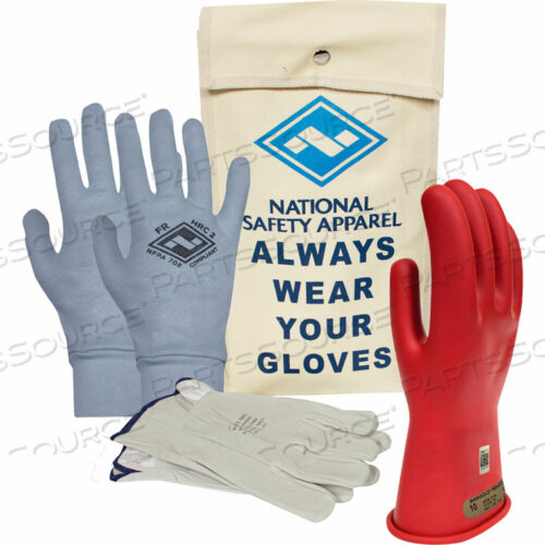 ARCGUARD CLASS 00 ARCGUARD РЕЗИНОВЫЕ НАПРЯЖЕНИЯ ПЕРЧАТКИ ПРЕМИУМ КОМПЛЕКТ, КРАСНЫЕ, РАЗМЕР 9