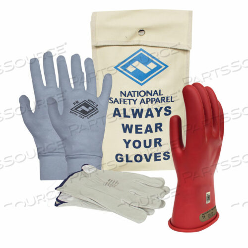 ARCGUARD CLASS 00 ARCGUARD РЕЗИНОВЫЕ НАПРЯЖЕНИЯ ПЕРЧАТКИ ПРЕМИУМ КОМПЛЕКТ, КРАСНЫЕ, РАЗМЕР 11