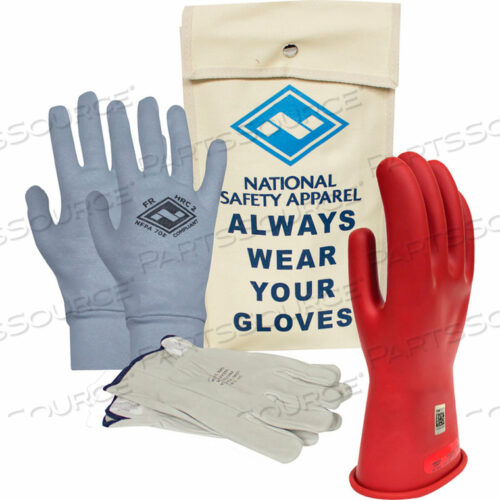 ARCGUARD КЛАСС 0 ARCGUARD РЕЗИНОВЫЕ НАПРЯЖЕНИЯ ПЕРЧАТКИ ПРЕМИУМ КОМПЛЕКТ, КРАСНЫЕ, РАЗМЕР 10