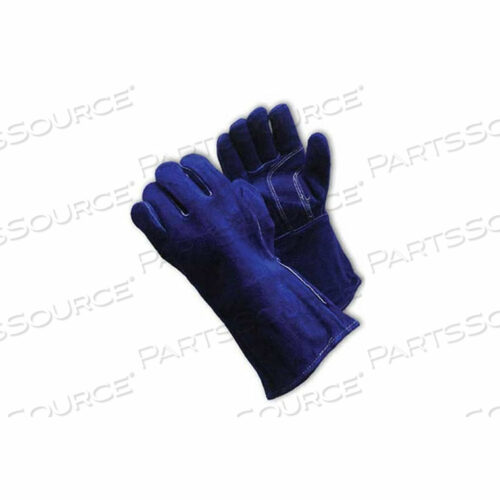 ПЕРЧАТКИ СВАРЩИКА, НА ПЛЕЧАХ, С ПОДКЛАДКОЙ ИЗ ХЛОПКОВОЙ ПЕНЫ, СИНИЕ, L