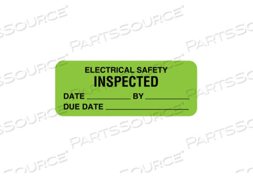 OEM#: ULBE361ЭТИКЕТКА, БЕЗОПАСНОСТЬ ЭЛЕКТРООБОРУДОВАНИЯ, ФЛУОРЕСЦЕНТНАЯ БУМАГА, ФЛУОРЕСЦЕНТНЫЙ ЗЕЛЕНЫЙ, 2-1/4 ДЮЙМА X 7/8 ДЮЙМА, СТОЙКИЙ КЛЕЙ от United Ad Label