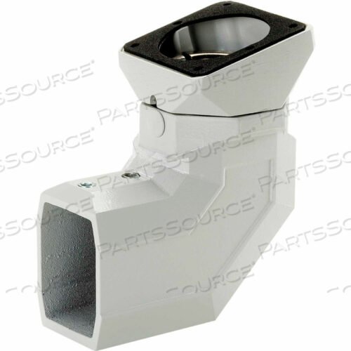 УГЛОВОЕ СОЕДИНЕНИЕ С ФЛАНЦЕМ 15 ГРАДУСОВ, ПОДХОДИТ ДЛЯ 45X60 ММ, АЛЮМИНИЙ/СВЕТЛО-СЕРЫЙ