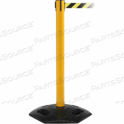 OEM#: WMR300Y-YW160WEATHERMASTER 300 RETRACTABLE BELT BARRIER, 40 YELLOW POST, 16 YELLOW BELT by Queue Solutions LLC