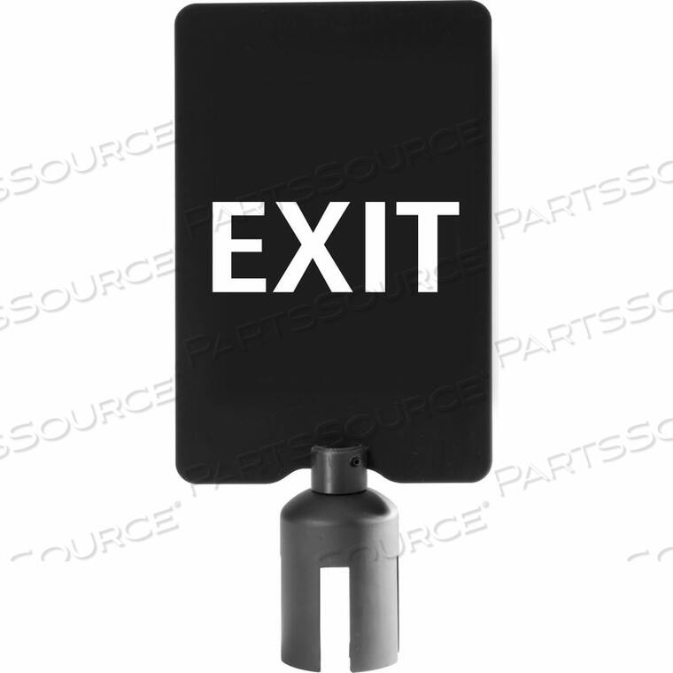 OEM#: SB-BK-SRAD711B-22QUEUE ACRYLIC SIGN, DOUBLE SIDED, EXIT & EXIT DO NOT ENTER, 7WX11H, BLACK/WHITE by Queue Solutions LLC