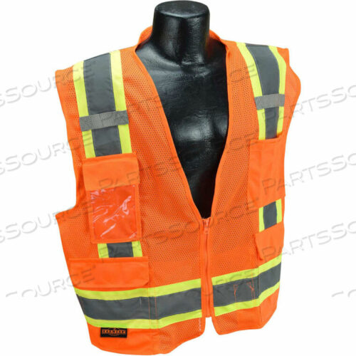 OEM#: SV6O4XTYPE R CLASS 2 TWO-TONE SURVEYOR SAFETY VEST, 4XL, ORANGE by Radians