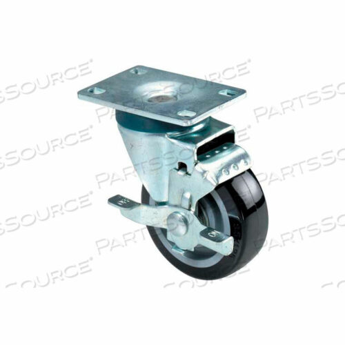 OEM#: 27-DUB-0412-S-WBVERSATRAC 4 PHENOLIC SWIVEL WHEEL CASTER WITH SIDE WHEEL BRAKE by RWM