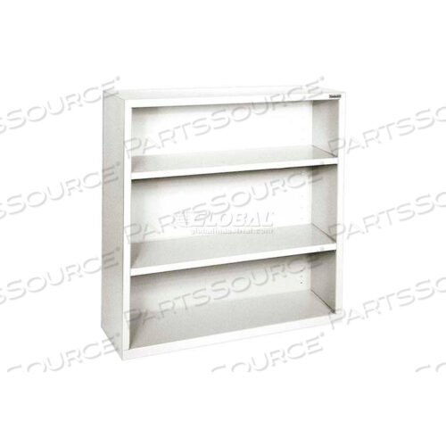 СТАЛЬНОЙ КНИЖНЫЙ ШКАФ 2 ПОЛКИ 46Ш X 18Г X 42В - БЕЛЫЙ