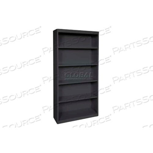 СТАЛЬНОЙ КНИЖНЫЙ ШКАФ 4 ПОЛКИ 46Ш X 18Г X 72В-ЧЕРНЫЙ