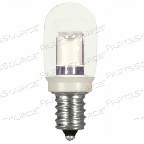 OEM#: S91770.8W LED T6 INDICATOR BULB CANDELABRA BASE CLEAR 2700K by Satco