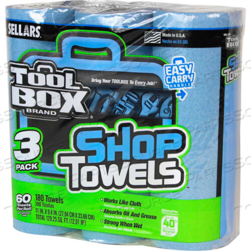 OEM#: 54483TOOLBOX Z400 BLUE SHOP TOWEL- 3-PACK, 60 ЛИСТОВ/РУЛОН, 8 (3-PACKS)/CASE от Sellars Retail Dist Co.
