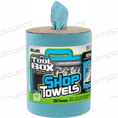 OEM#: 55207TOOLBOX Z400 BLUE SHOP TOWEL REFILL, 200 SHEETS/REFILL, 6 REFILLS/CASE by Sellars Retail Dist Co
