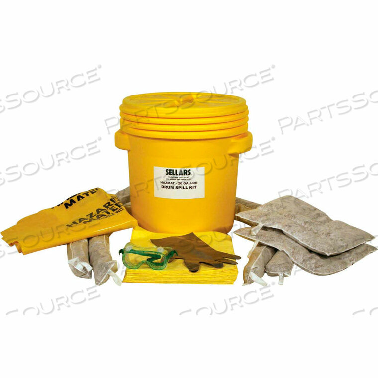 OEM#: 99125EVERSOAK HAZMAT КОМПЛЕКТ ДЛЯ УСТРАНЕНИЯ ПРОЛИВОВ БОЧКИ ОБЪЕМОМ 20 ГАЛЛОНОВ, ЕМКОСТЬЮ 22 ГАЛЛОНА, 1 КОМПЛЕКТ ДЛЯ УСТРАНЕНИЯ ПРОЛИВОВ/КОРОБКА от Sellars Retail Dist Co.
