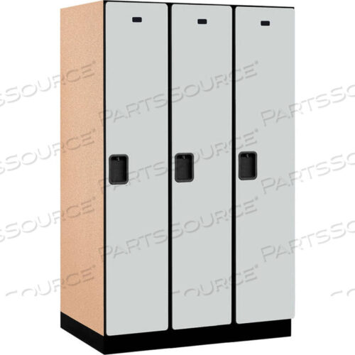 OEM#: 21364GRYSOLLLE TIER 3 DOOR EXTRA WIDE WOOD LOCKER, 15WX24DX72H, СЕРЫЙ, ЧАСТИЧНО СОБРАННЫЙ Salsbury Industries