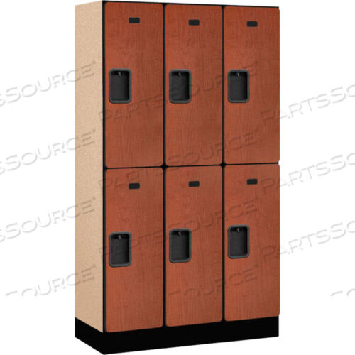 OEM#: 32355CHE, ДВУХЪЯРУСНЫЙ ДЕРЕВЯННЫЙ ШКАФЧИК С 6 ДВЕРЯМИ, 12 ШИРИНА X 15 ДВЕРЕЙ 30 В, ВИШНЯ, ЧАСТИЧНО СОБРАННЫЙ, Salsbury Industries
