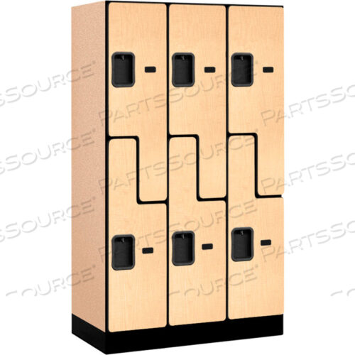 OEM#: 37358MAPДВУХЪЯРУСНЫЙ ДЕРЕВЯННЫЙ ШКАФЧИК С 6 ДВЕРЯМИ, 12 ШИРИНА X 18 ДВЕРЬ 60 В, КЛЕН, ЧАСТИЧНО СОБРАННЫЙ Salsbury Industries