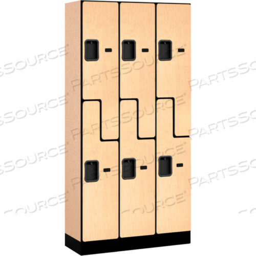 OEM#: 37365MAPДВУХЪЯРУСНЫЙ ДЕРЕВЯННЫЙ ШКАФЧИК С 6 ДВЕРЯМИ, 12 ШИРИНА X 15 ДВЕРЬ 72 В, КЛЕН, ЧАСТИЧНО СОБРАННЫЙ Salsbury Industries