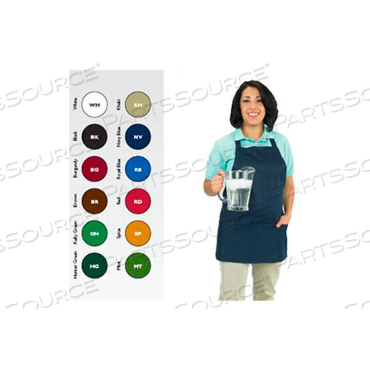 OEM#: 602BAFH-BKFRONT OF THE HOUSE BIB APRON, 27X25, 3 COMP FRONT POCKET, BLACK by John Ritzenhaler Co