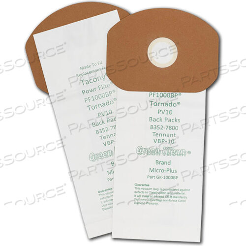 OEM#: GK-1000BP-TENNANTTENNANT БУМАЖНЫЕ ВАКУУМНЫЕ ПАКЕТЫ ДЛЯ TENNANT VBP-10 от Kleen Green