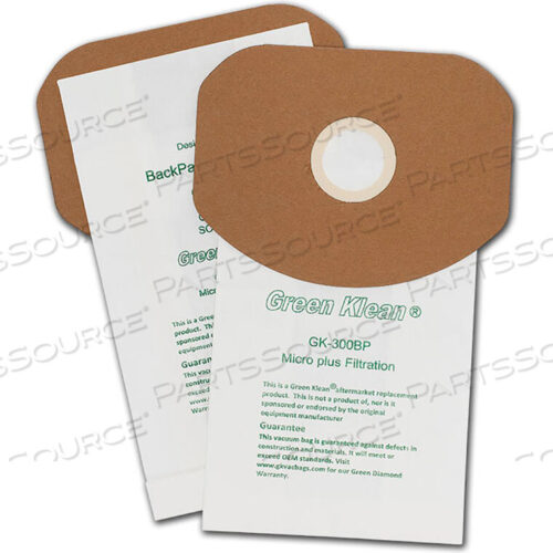 OEM#: GK-300BP****TENNANT V BP-6 СМЕННЫЕ ВАКУУМНЫЕ МЕШКИ ДЛЯ РЮКЗАКА от Kleen Green