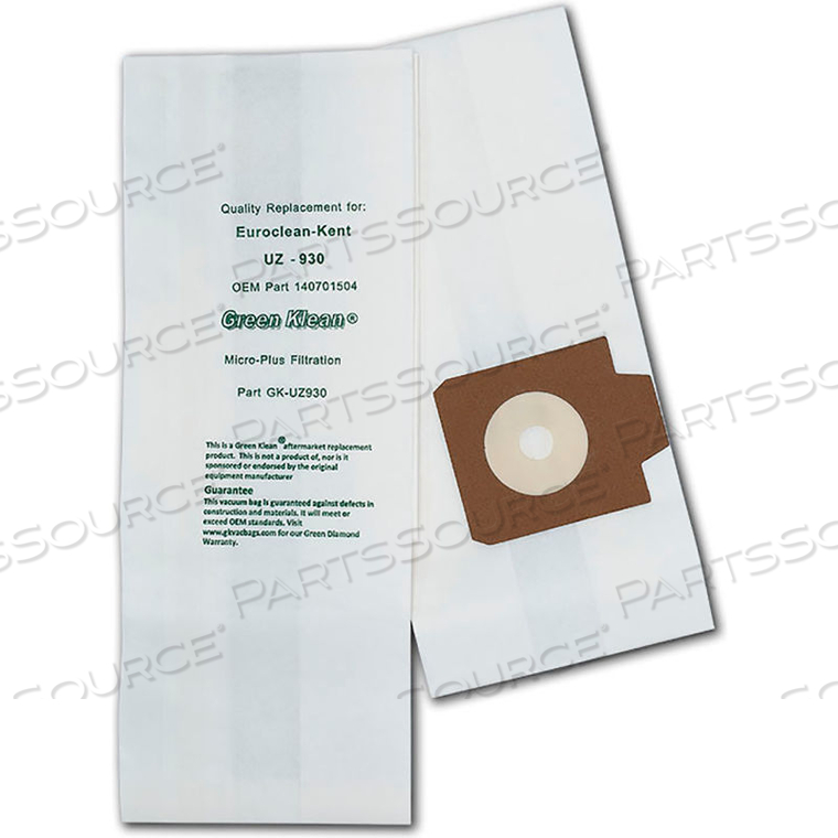 OEM#: GK-UZ930EUROCLEAN UZ930, UZ930S, GD930, DP9000, Z990, Z970, PULLMAN HOLT B600900 ВАКУУМНЫЕ ПАКЕТЫ от Kleen Green