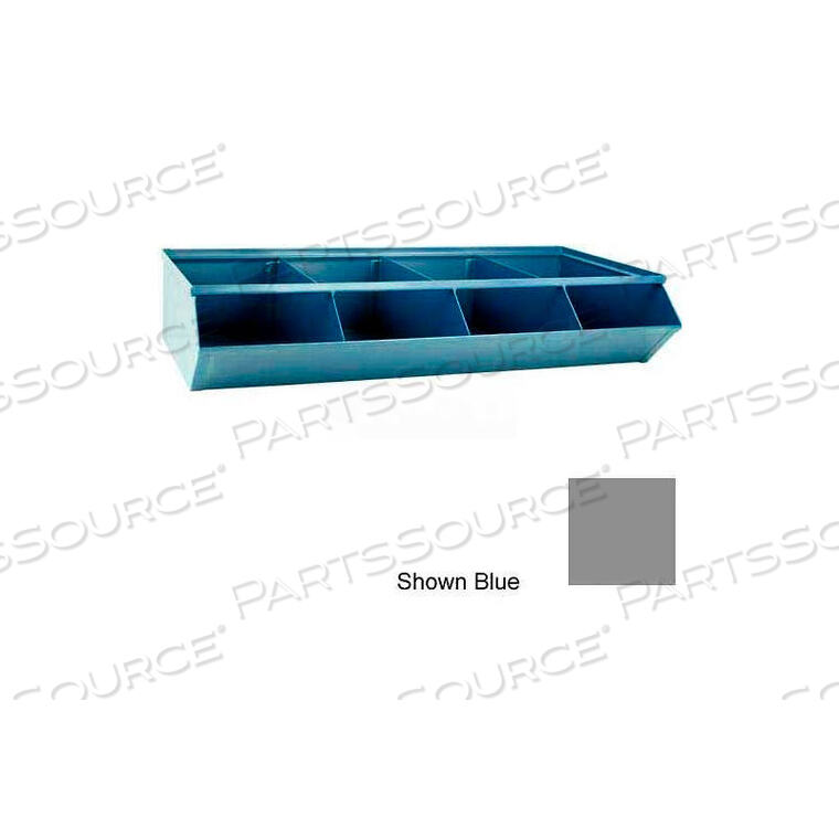 OEM#: 3-3SSGYSTEEL СЕКЦИОННЫЙ КОНТЕЙНЕР-ХОППЕР, 4 ОТСЕКА, 37 Ш X 18-3/4 Г X 7-1/2 В, СЕРЫЙ от Stackbin Corporation