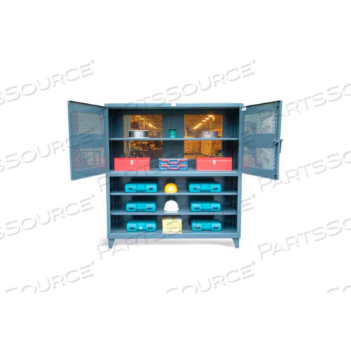 OEM#: 56-2TV-243-LBDДВУХЪЯРУСНЫЙ ВЕНТИЛИРУЕМЫЙ И КОМБИНИРОВАННЫЙ ШКАФ С ПОЛКАМИ - 60 Ш x 24 Г x 78 В от Strong Hold