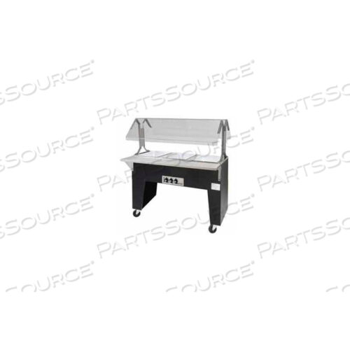 ПЕРЕНОСНОЙ СТОЛ ДЛЯ ШВЕДСКОГО СТОЛА, ЭЛЕКТРИЧЕСКИЙ, (2) 12 X 20 ЯЧЕЕК ЧЕРНЫЙ 120 В