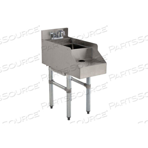БЛЕНДЕРНАЯ СТАНЦИЯ С РАКОВИНОЙ И КРАНОМ, 12WX26DX33-3/8H, НЕРЖАВЕЮЩАЯ СТАЛЬ
