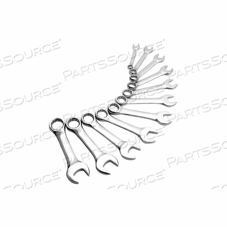 OEM#: 993011 ПК. НАБОР КОМБИНИРОВАННЫХ КЛЮЧЕЙ С ПОЛИРОВАННОЙ ПОЛИРОВКОЙ 3/8-1 SAE STUBBY С ЧЕХЛОМ ДЛЯ ПЕРЕНОСКИ от Sunex Tools