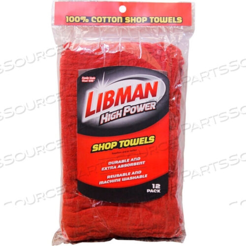 OEM#: 591HIGH POWER 100% COTTON КРАСНЫЕ МАГАЗИННЫЕ ПОЛОТЕНЦА, 12 ШТ. от Libman
