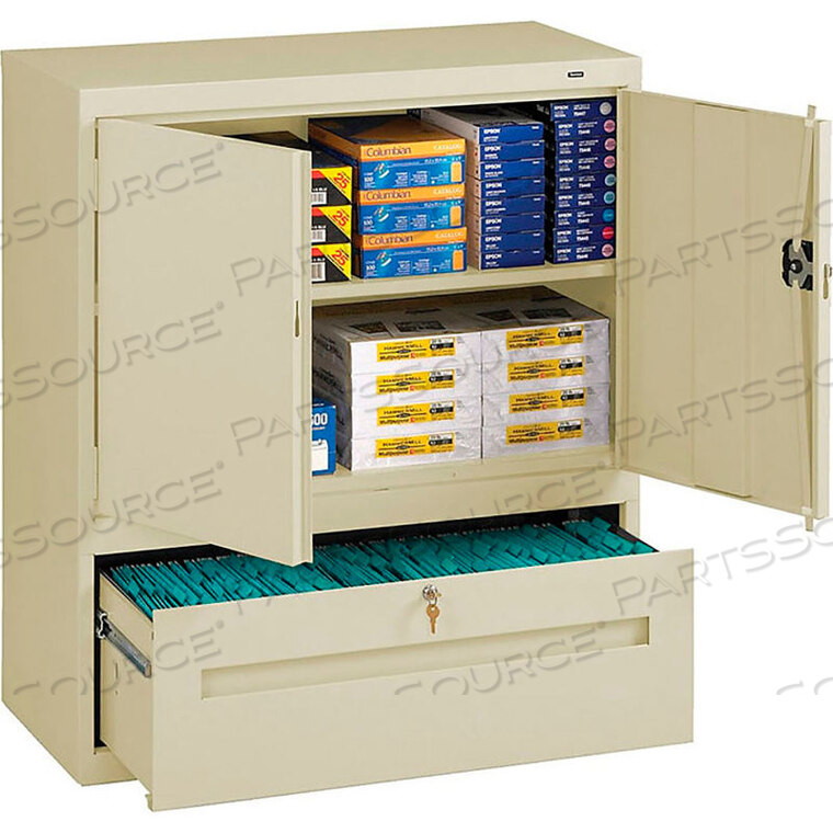 OEM#: DWR-4218-CPYКОМБИНИРОВАННЫЙ ШКАФ С ПОЛКАМИ И ЯЩИКАМИ - 36ШX18ДХ42В, 1 ЯЩИК, 2 ПОЛКИ, PUTTY от Tennsco Corp.