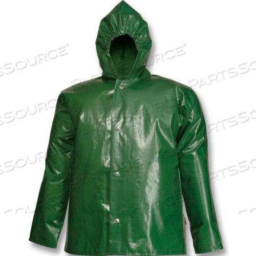 OEM#: J22168.MDJ22168 IRON EAGLE STORM FLY FRONT HOODED JACKET, GREEN, MEDIUM by Tingley Rubber