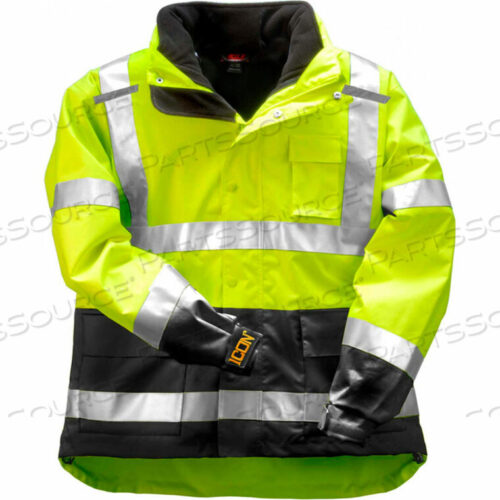 OEM#: J24172.MDJ24172 ICON 3.1 JACKET W/ REFLECTIVE TAPE, FLUORESCENT YELLOW/GREEN, MEDIUM by Tingley Rubber
