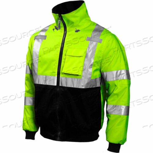 OEM#: J26002.2XJ26002 BOMBER HOODED JACKET, FLUORESCENT YELLOW/GREEN/BLACK, 2XL by Tingley Rubber