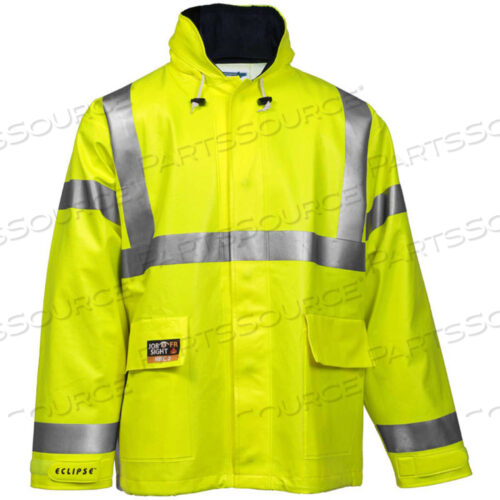 КУРТКА ECLIPSE HI-VISIBILITY FR С КАПЮШОНОМ, НА МОЛНИИ, ФЛУОРЕСЦЕНТНАЯ ЖЕЛТАЯ/ЗЕЛЕНАЯ, 2XL