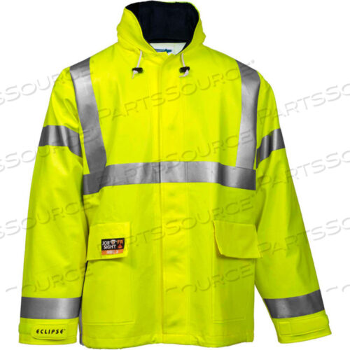 КУРТКА ECLIPSE HI-VISIBILITY FR С КАПЮШОНОМ, НА МОЛНИИ, ФЛУОРЕСЦЕНТНАЯ ЖЕЛТАЯ/ЗЕЛЕНАЯ, 3XL
