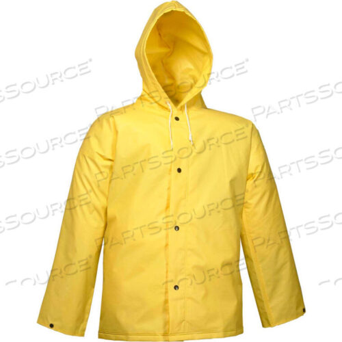 OEM#: J56107.SMJ56107 DURASCRIM STORM FLY FRONT HOODED JACKET, YELLOW, SMALL by Tingley Rubber