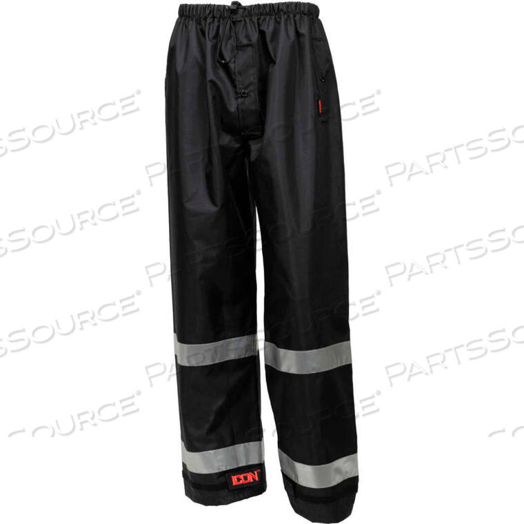 OEM#: P24123.MDICON ВОДОНЕПРОНИЦАЕМЫЕ ДЫШАЩИЕ БРЮКИ С СЕРЕБРИСТОЙ СВЕТООТРАЖАЮЩЕЙ ЛЕНТОЙ, ЧЕРНЫЕ, M от Tingley Rubber