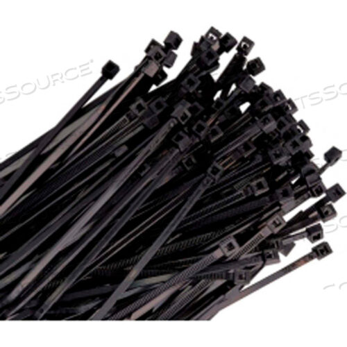 36 ДЛИННЫХ ПРОЧНЫХ ЧЕРНЫХ НЕЙЛОНОВЫХ СТЯЖЕК С ПРОЧНОСТЬЮ НА РАСТЯЖЕНИЕ 175 ФУНТОВ, 25/УП